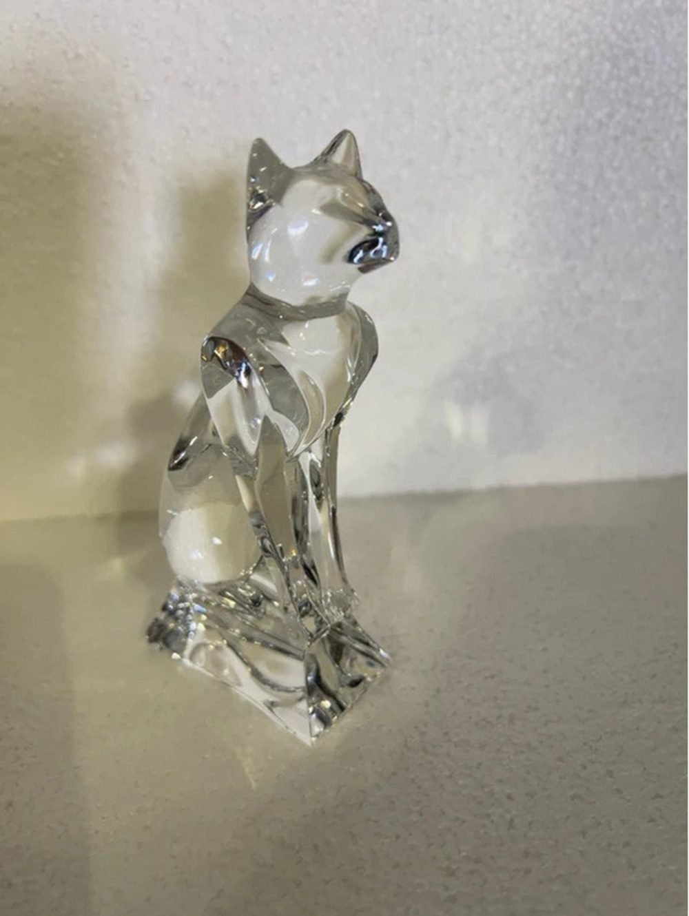 Vintage J.G. Durand Cristal d’Arques French Crystal Cat Figurine